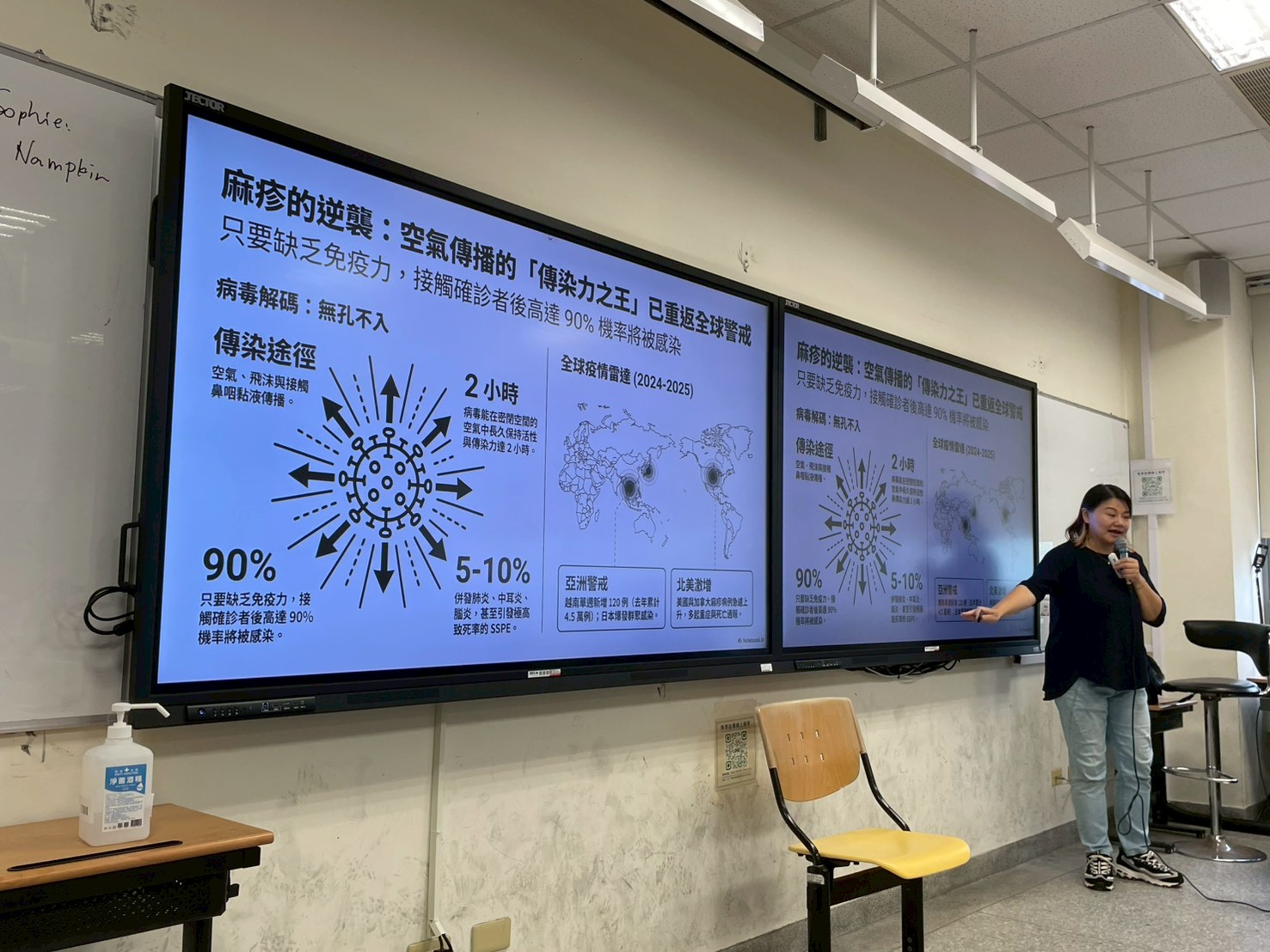 呼吸道傳染病 (如流感、COVID-19、肺結核)： 預防方式：佩戴口罩、落實呼吸道衛生與咳嗽禮節（咳嗽時遮掩口鼻）、保持室內通風。