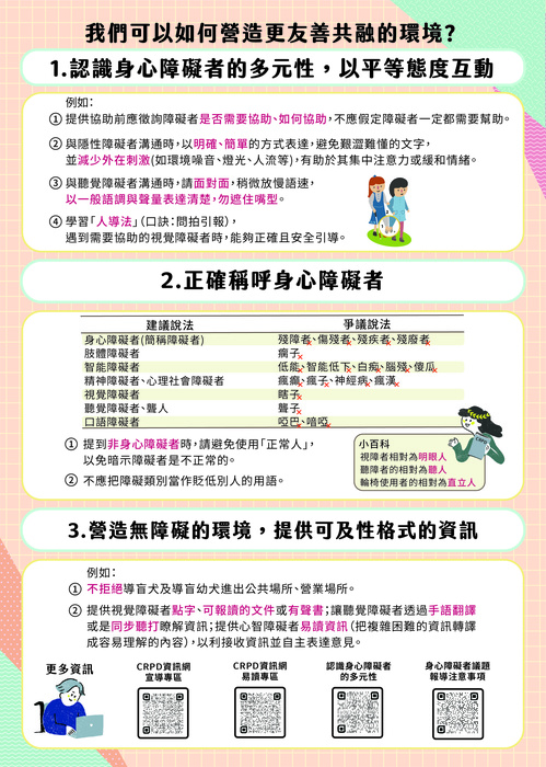 身心障礙者權利公約(CRPD)宣導摺頁正面