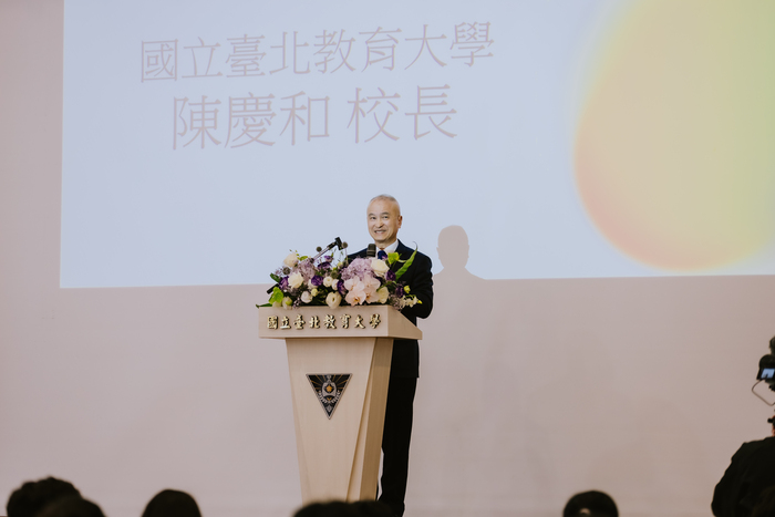 國北教大陳慶和校長親臨會場，歡迎各校同學